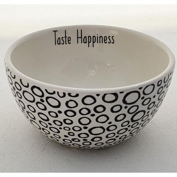 BOWLS-SOUP/CEREAL/NOODLES-Black White-Inspirational Messages-Abstract-Set of 2 - Picture 6 of 12